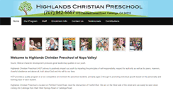 Desktop Screenshot of highlandschristianpreschool.org